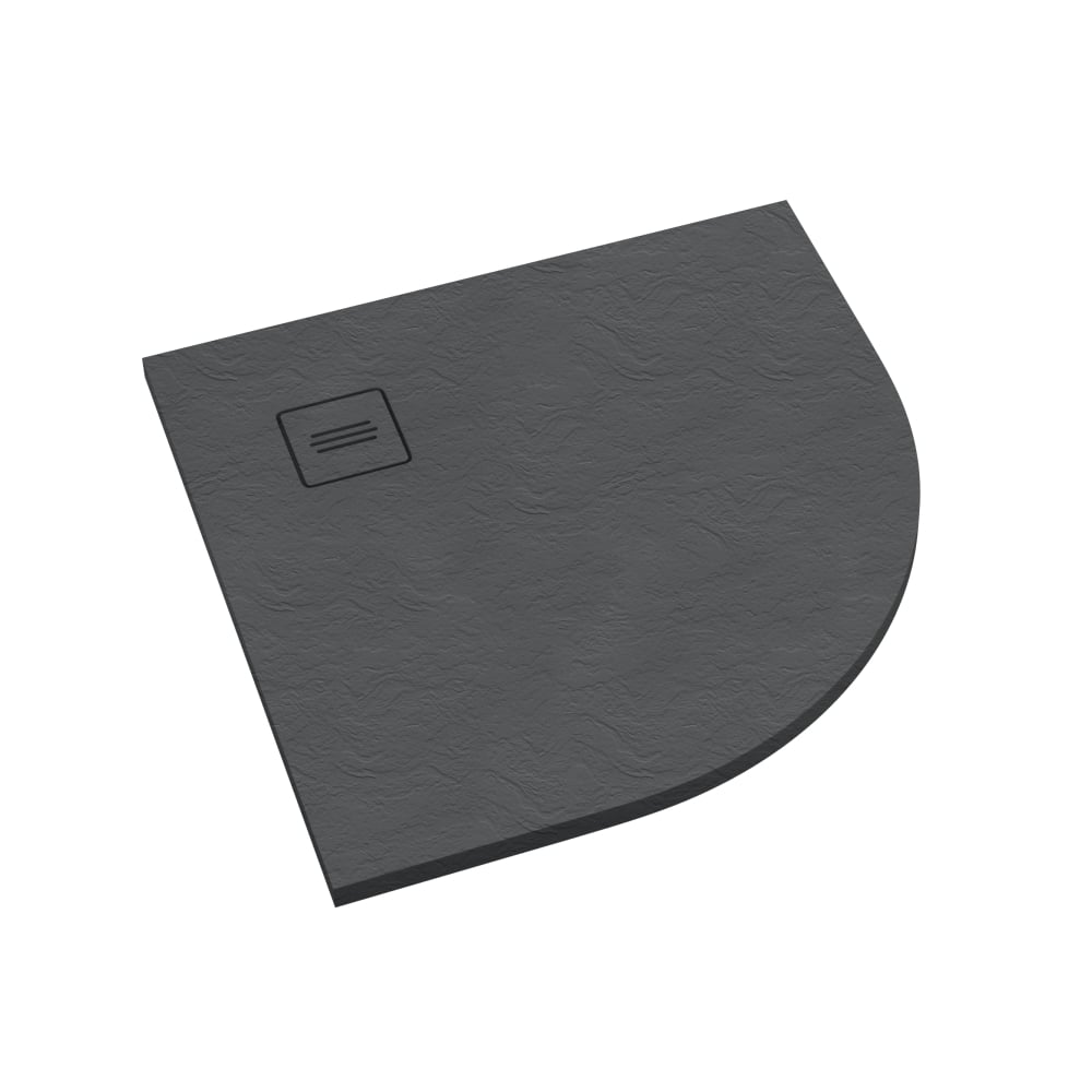 Schedline Protos Grey Stone polkruhová sprchová vanička 90x90 cm sivá 3SP.P1O-9090/S/ST-M1/S/ST