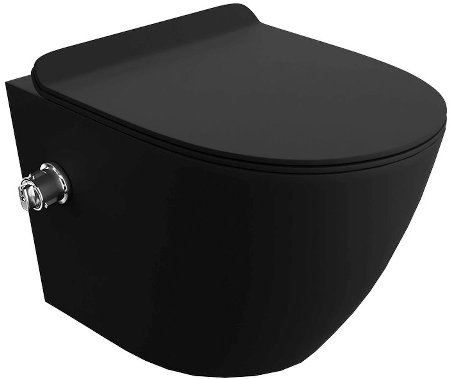 LaVita Salto umývacia toaleta závesná bez splachovacieho kruhu čierna 5900378334255