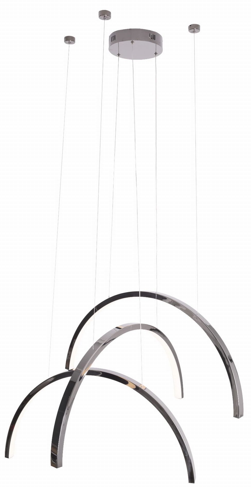 MaxLight Trio Arc závesné svietidlo 1x63 W čierna P0508