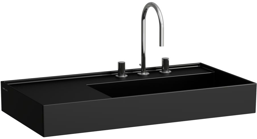 Laufen Kartell umývadlo 90x46 cm obdĺžnik klasické umývadlo čierna matná H8183397161111