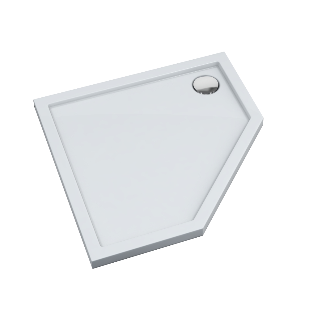 Schedline Sharper päťuholníková sprchová vanička 90x90 cm biela 3S.S1PK-9090