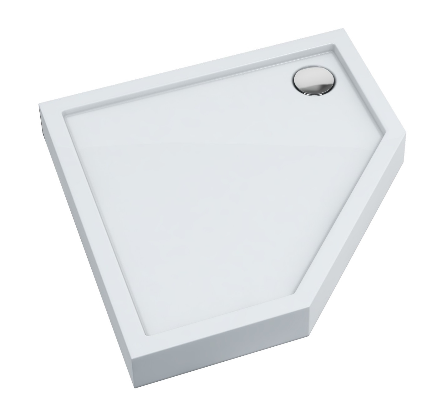 Schedline Cameron Smooth White päťuholníková sprchová vanička 80x80 cm biela 3ST.C1PK-8080