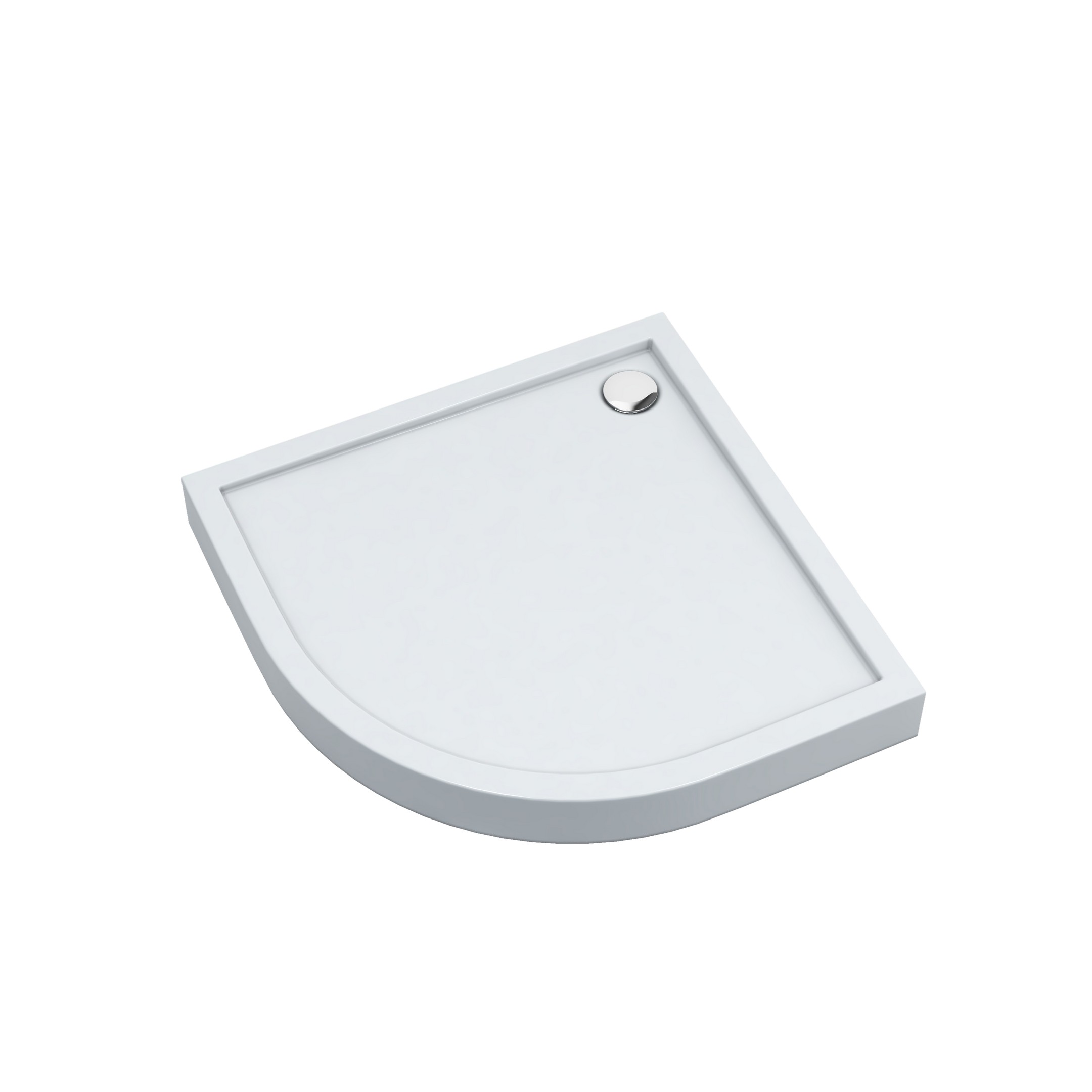 Schedline Cameron Smooth White polkruhová sprchová vanička 80x80 cm biela 3ST.C1O-8080