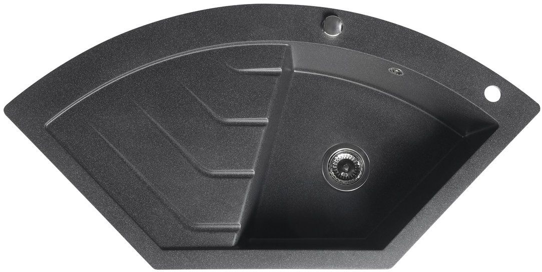 Sapho granitový drez 114x57.5 cm čierna GR1934