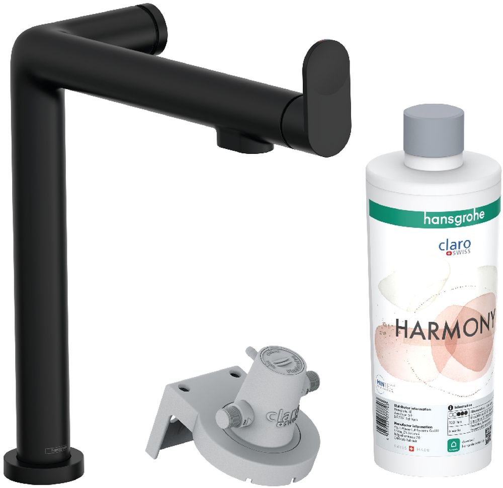 Hansgrohe Aqittura M91 kuchynská batéria s filtrom stojaca čierna 76802670