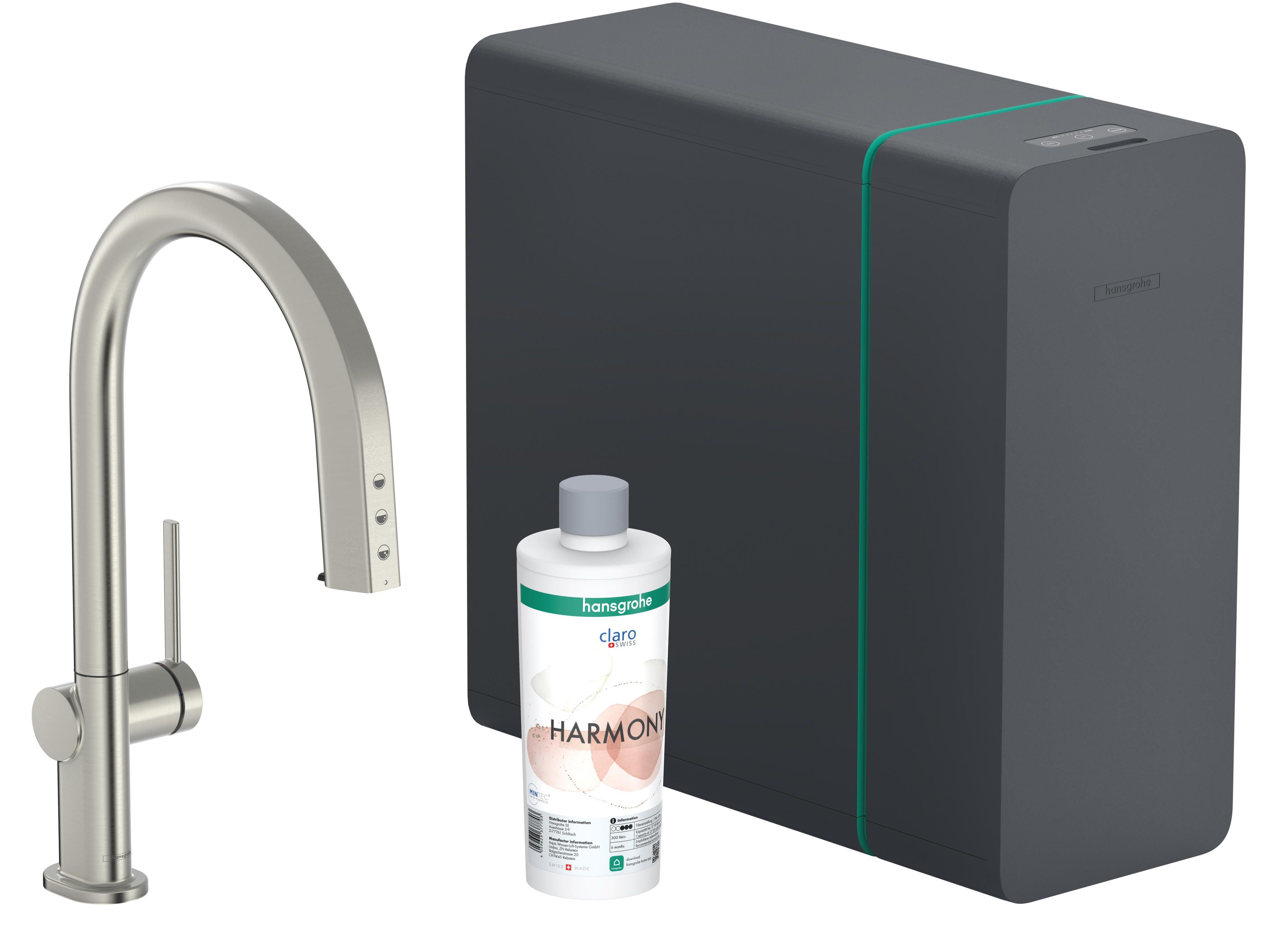 Hansgrohe Aqittura M91 kuchynská batéria s filtrom stojaca ušľachtilá oceľ 76836800