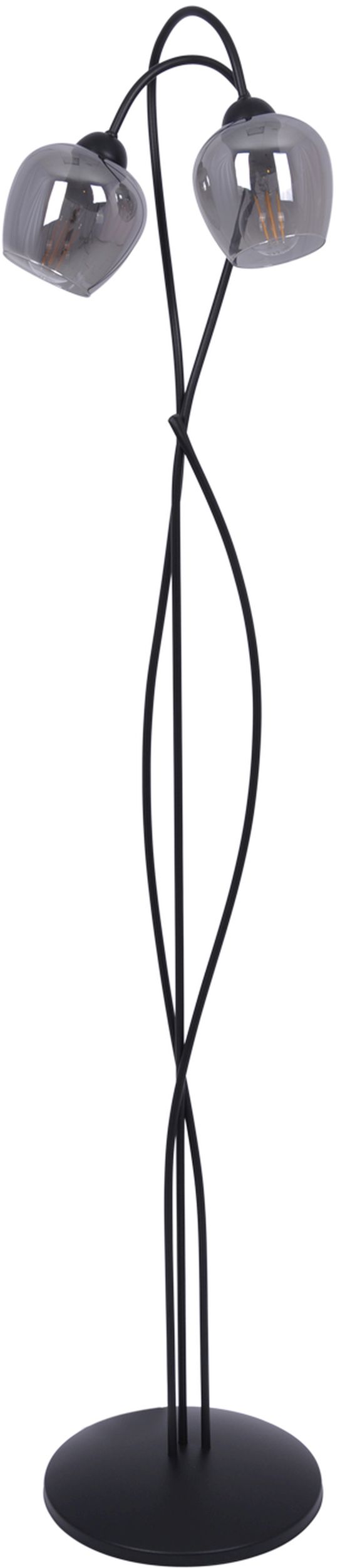 Kaja Sara stojaca lampa 2x60 W čierna-grafitová K-5198