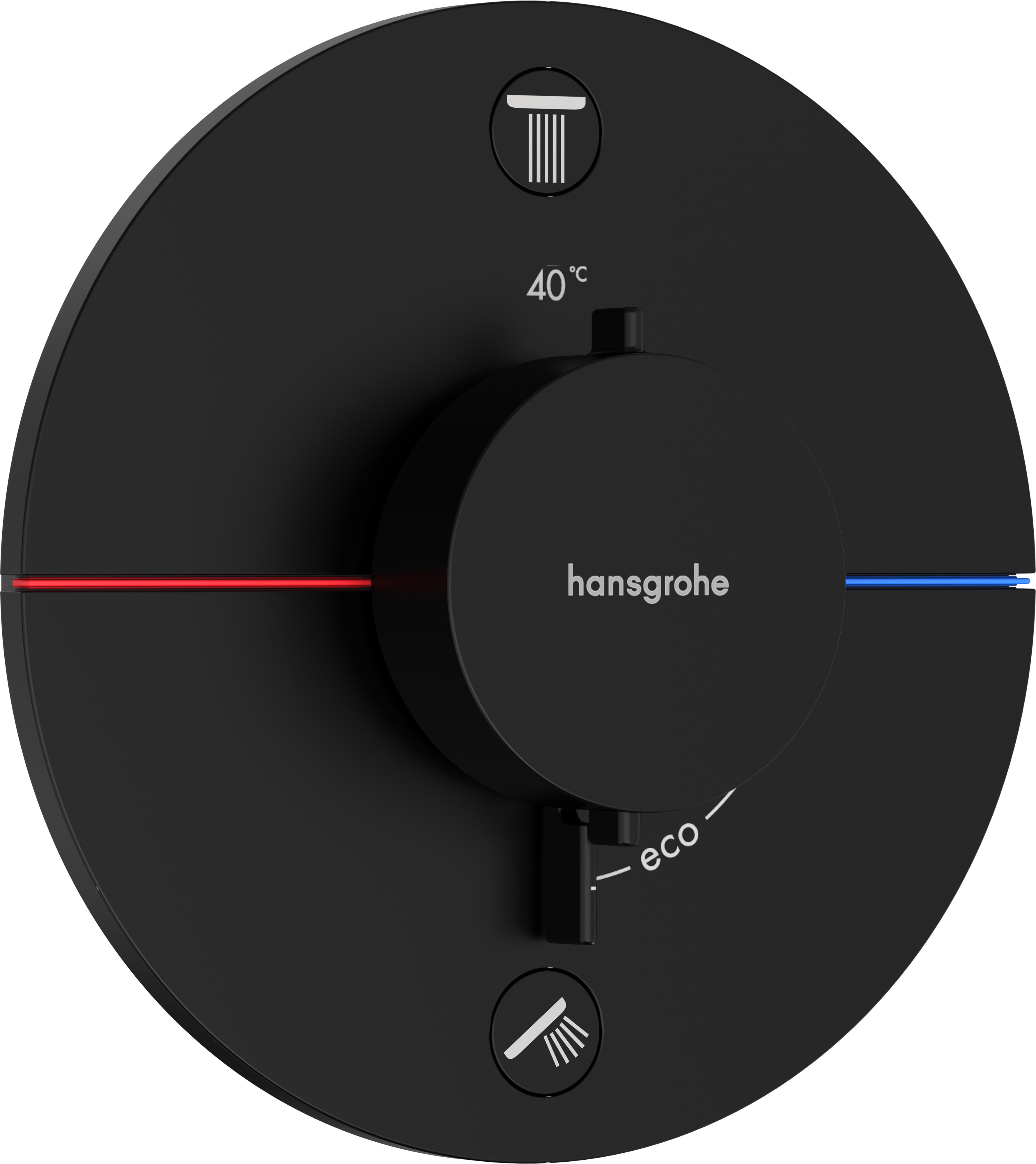 Hansgrohe ShowerSelect Comfort S vaňová/sprchová batéria podomietková s termostatom čierna 15554670