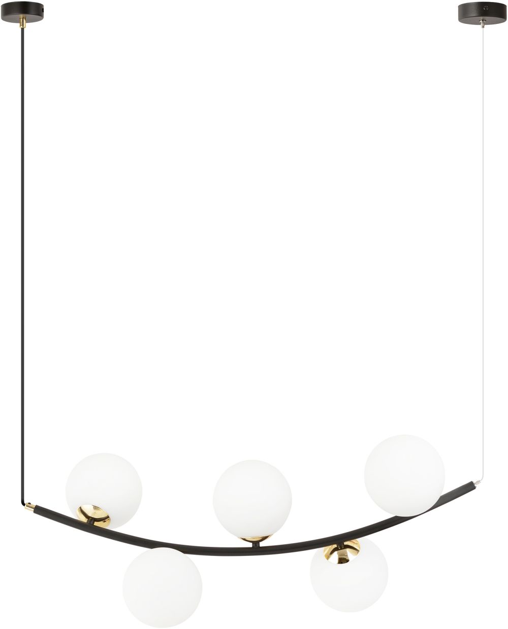 Emibig Ritz závesné svietidlo 5x10 W čierna 1298/5