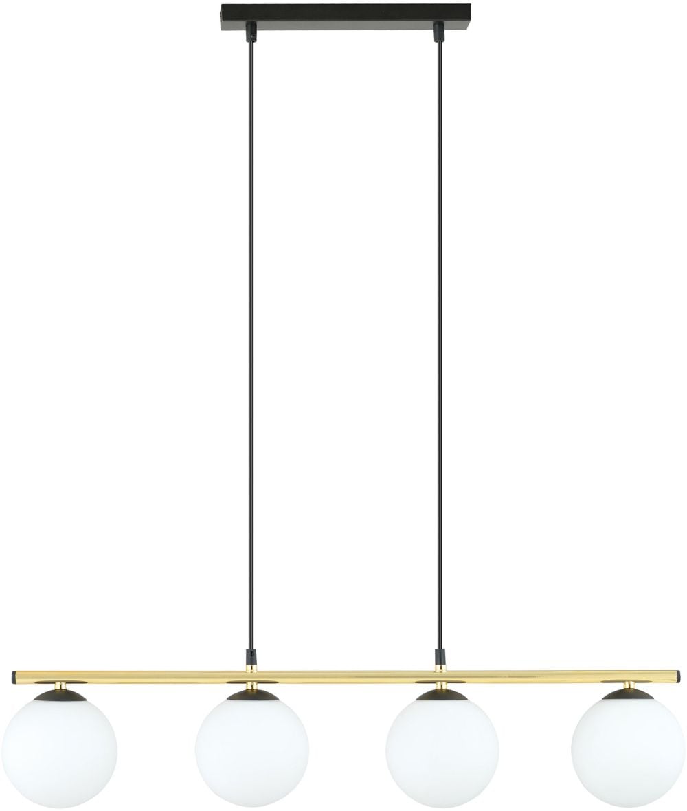 Emibig Allora závesné svietidlo 4x10 W čierna-mliečna 1254/4