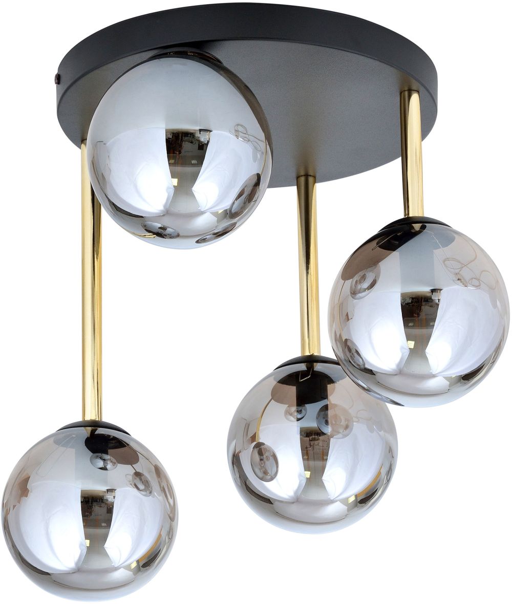 Emibig Dolce stropné svietidlo 4x10 W čierna-dymová 1259/4