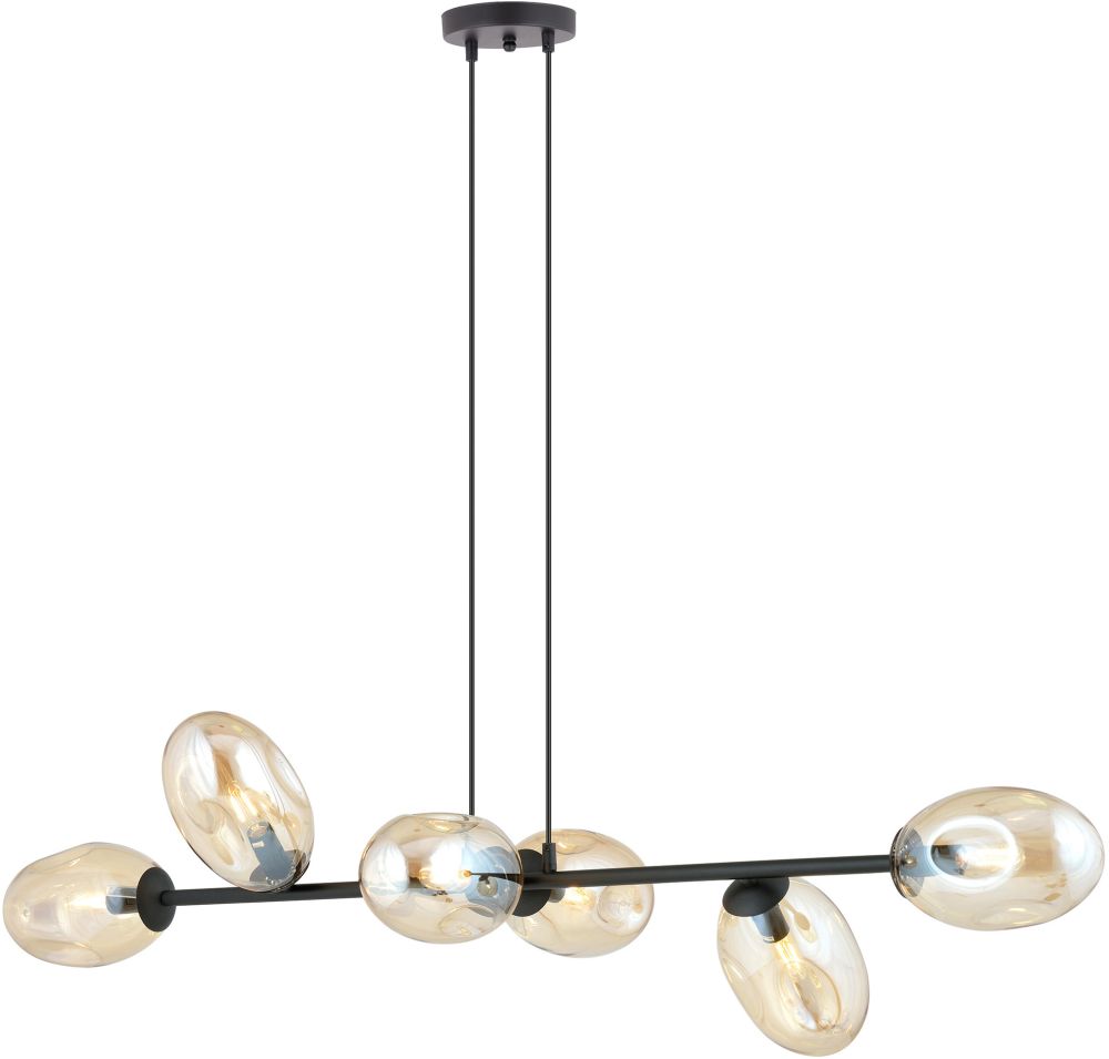 Emibig Pandora závesné svietidlo 6x W čierna 1264/6