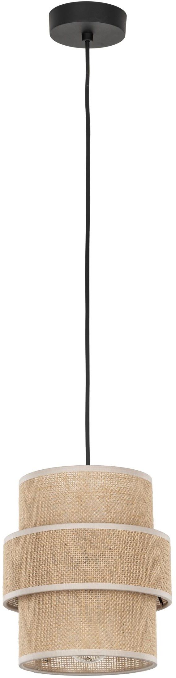 TK Lighting Calisto závesné svietidlo 1x15 W čierna-béžová 5401