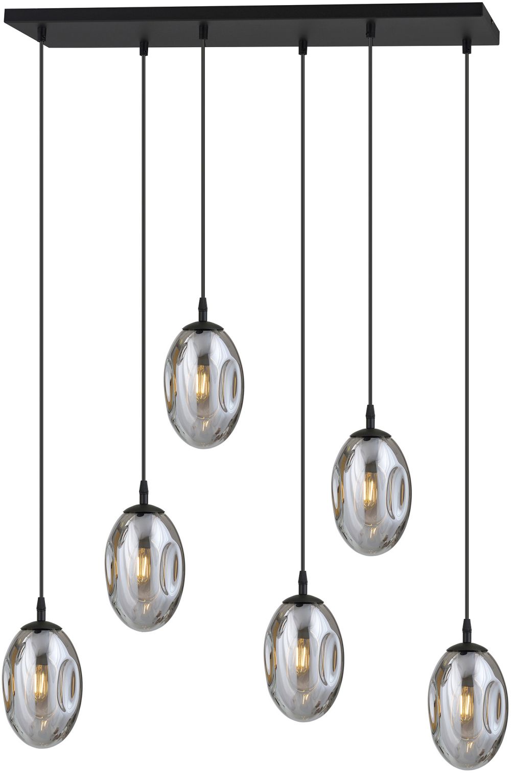 Emibig Astral závesné svietidlo 6x10 W čierna-dymová 1266/6