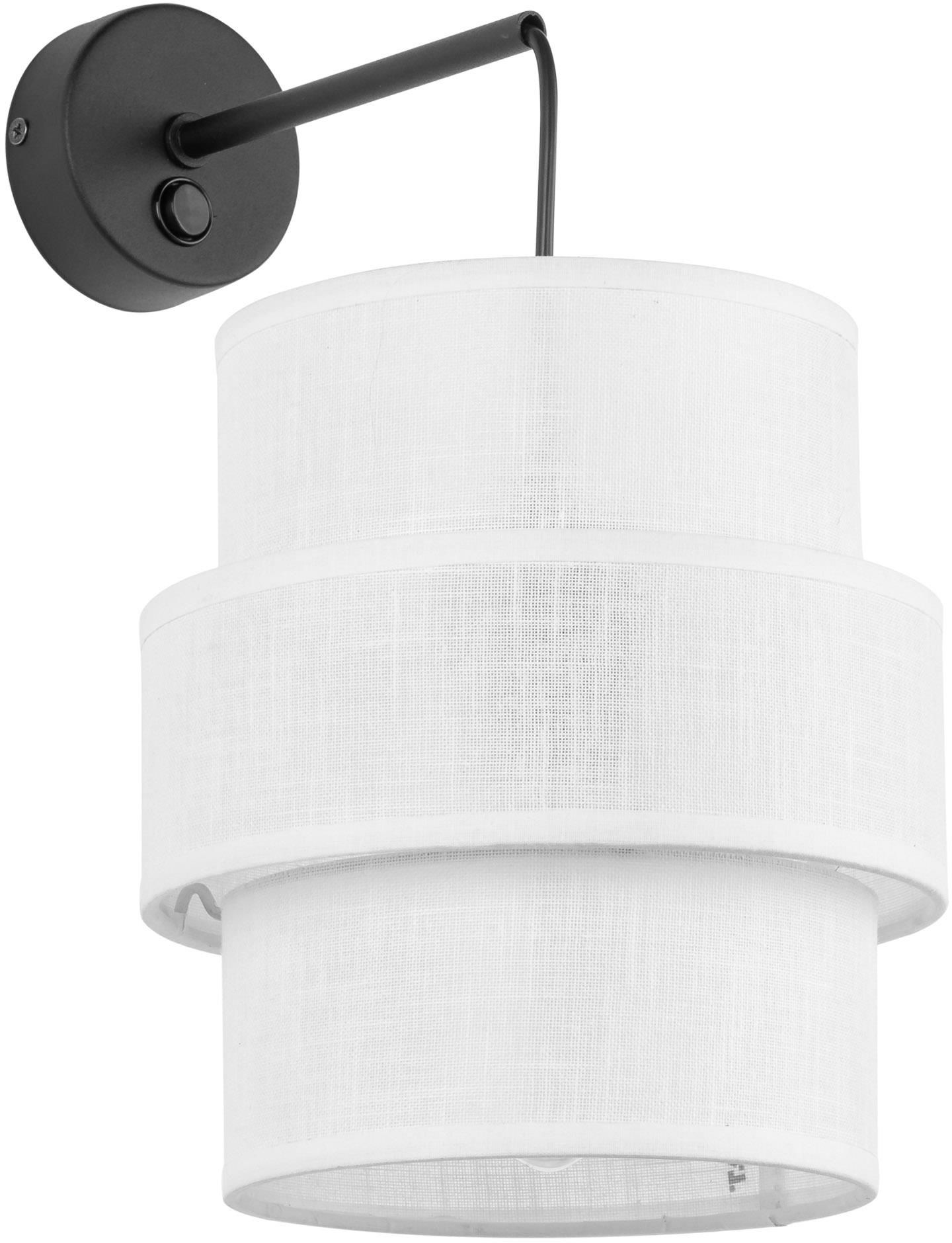 TK Lighting Calisto nástenná lampa 1x15 W biela-čierna 5956