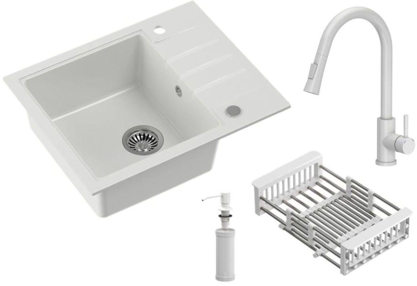 Quadron Comfort 116 drez s batériou a príslušenstvom biela/biela HCQP6250BIK_3673500WHM