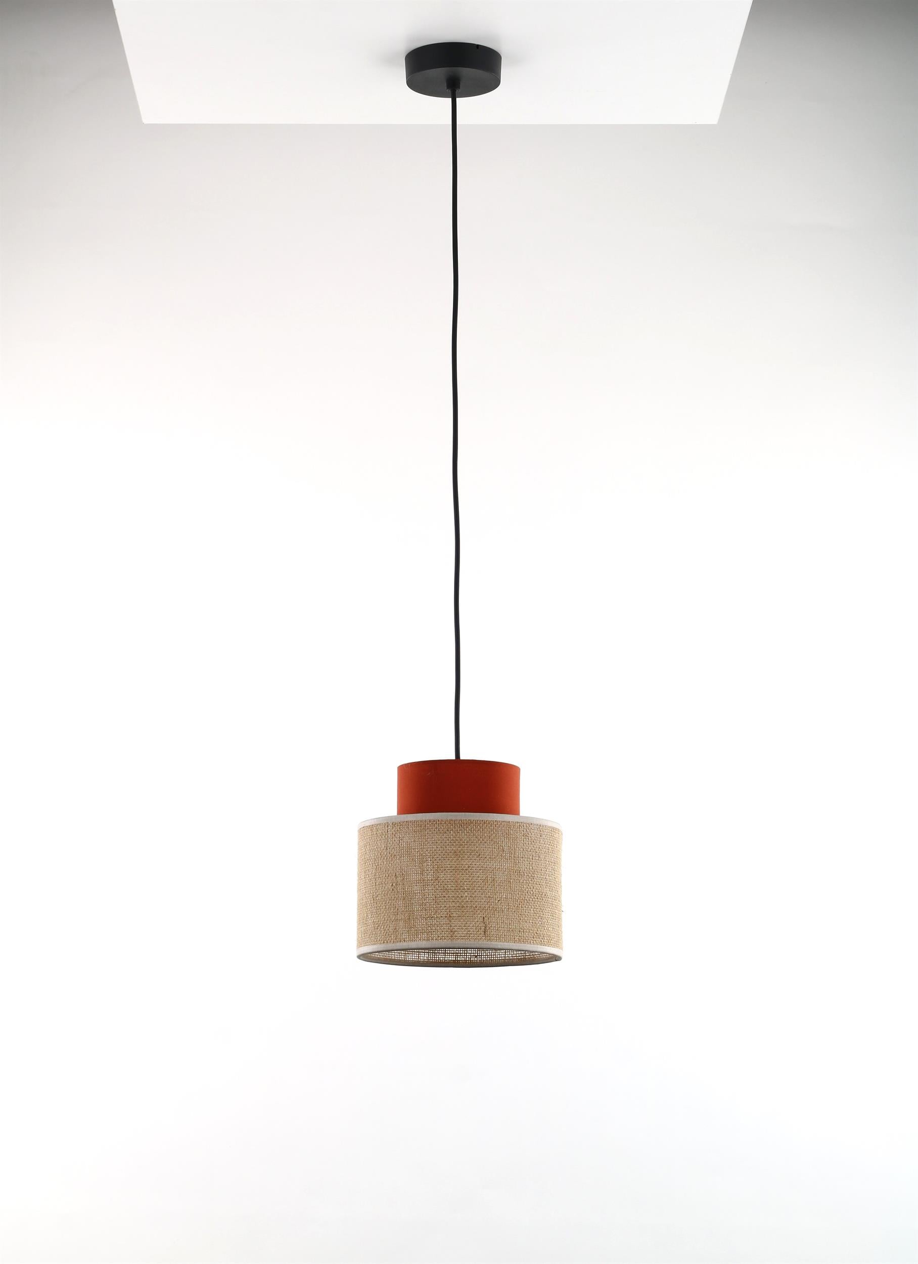 TK Lighting Duo závesné svietidlo 1x15 W čierna-hnedá 3139