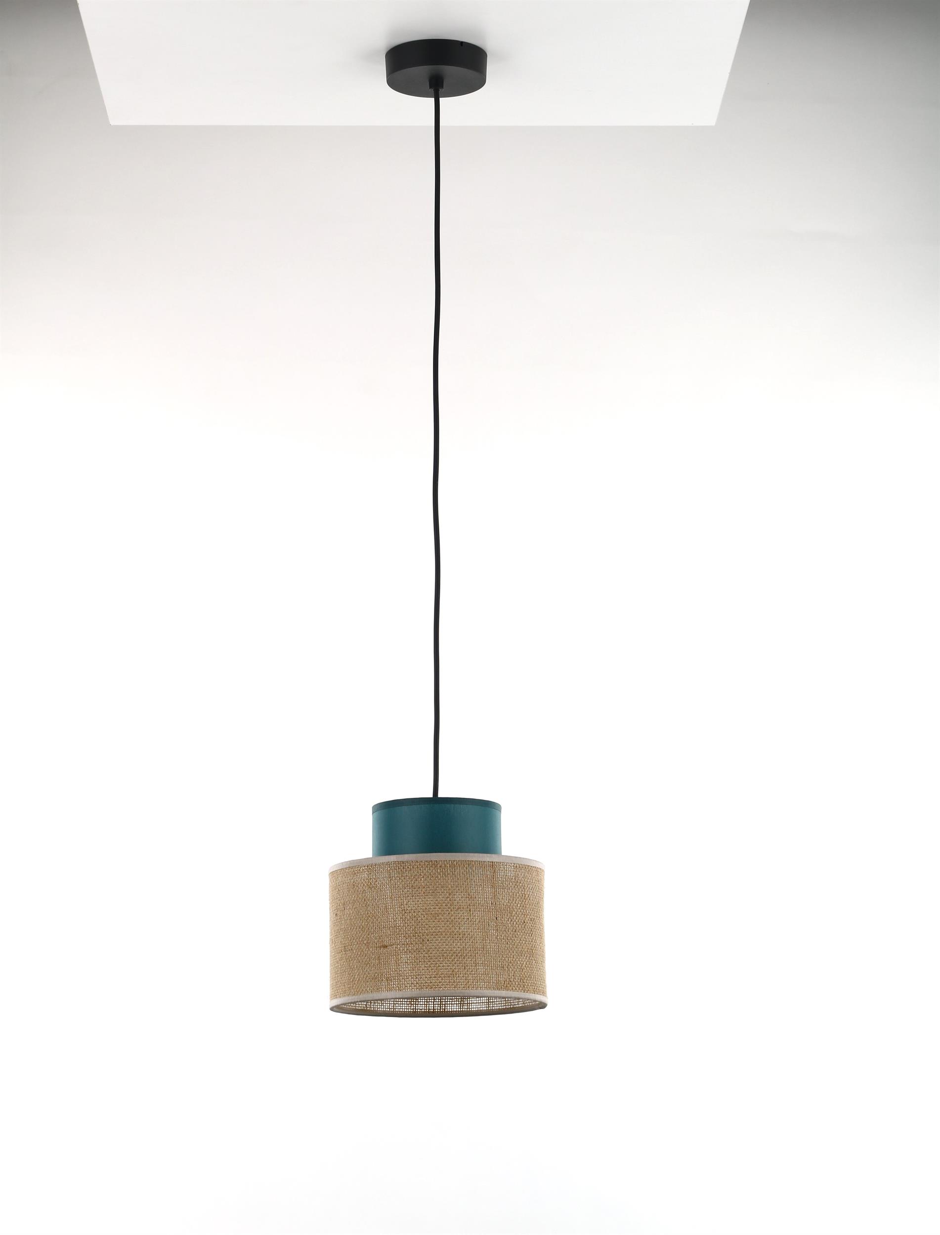 TK Lighting Duo závesné svietidlo 1x15 W čierna-zelená 3257