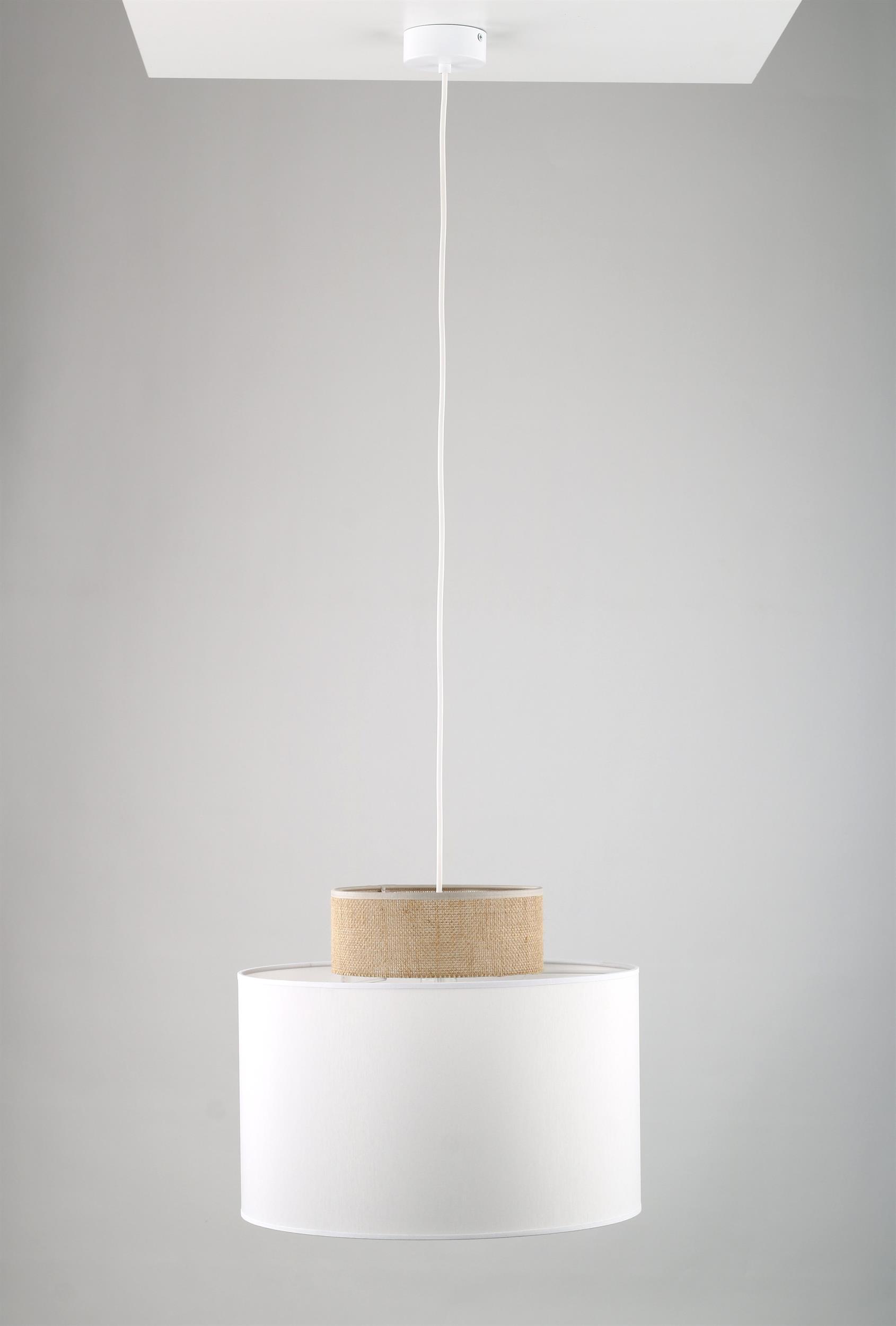 TK Lighting Duo závesné svietidlo 1x15 W biela 1856