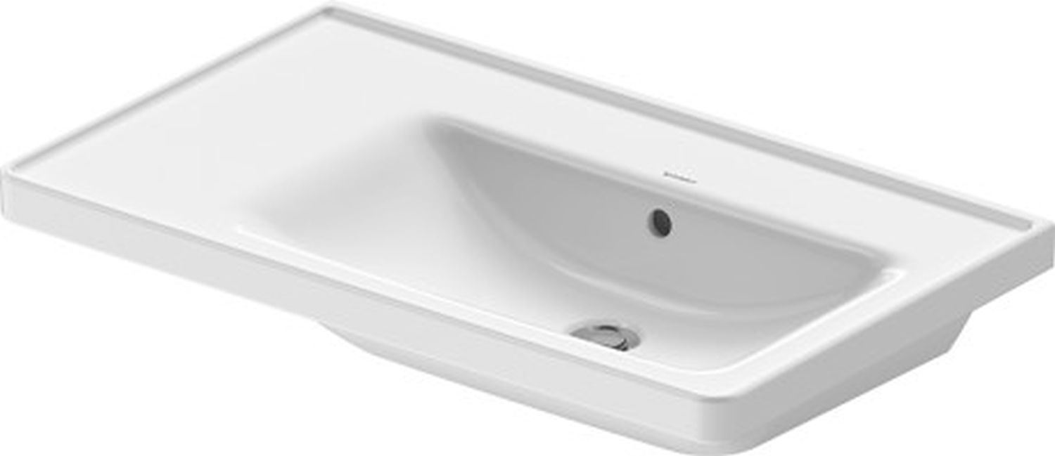 Duravit D-Neo umývadlo 80x48 cm obdĺžnik umývadlo na nábytok biela 2370800060