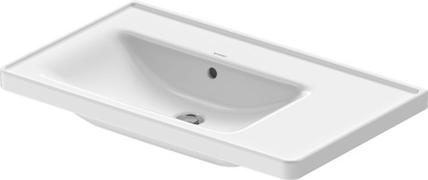 Duravit D-Neo umývadlo 80x48 cm obdĺžnik umývadlo na nábytok biela 2369800060