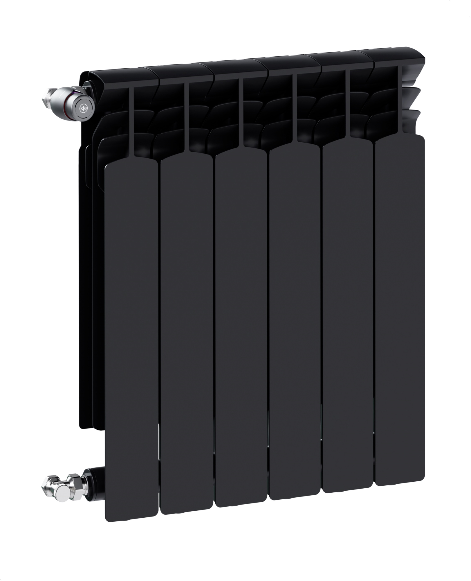 KFA Armatura G600F ohrievač do miestnosti 67.2x32.2 cm podłączenie bočné čierna 772-060-81