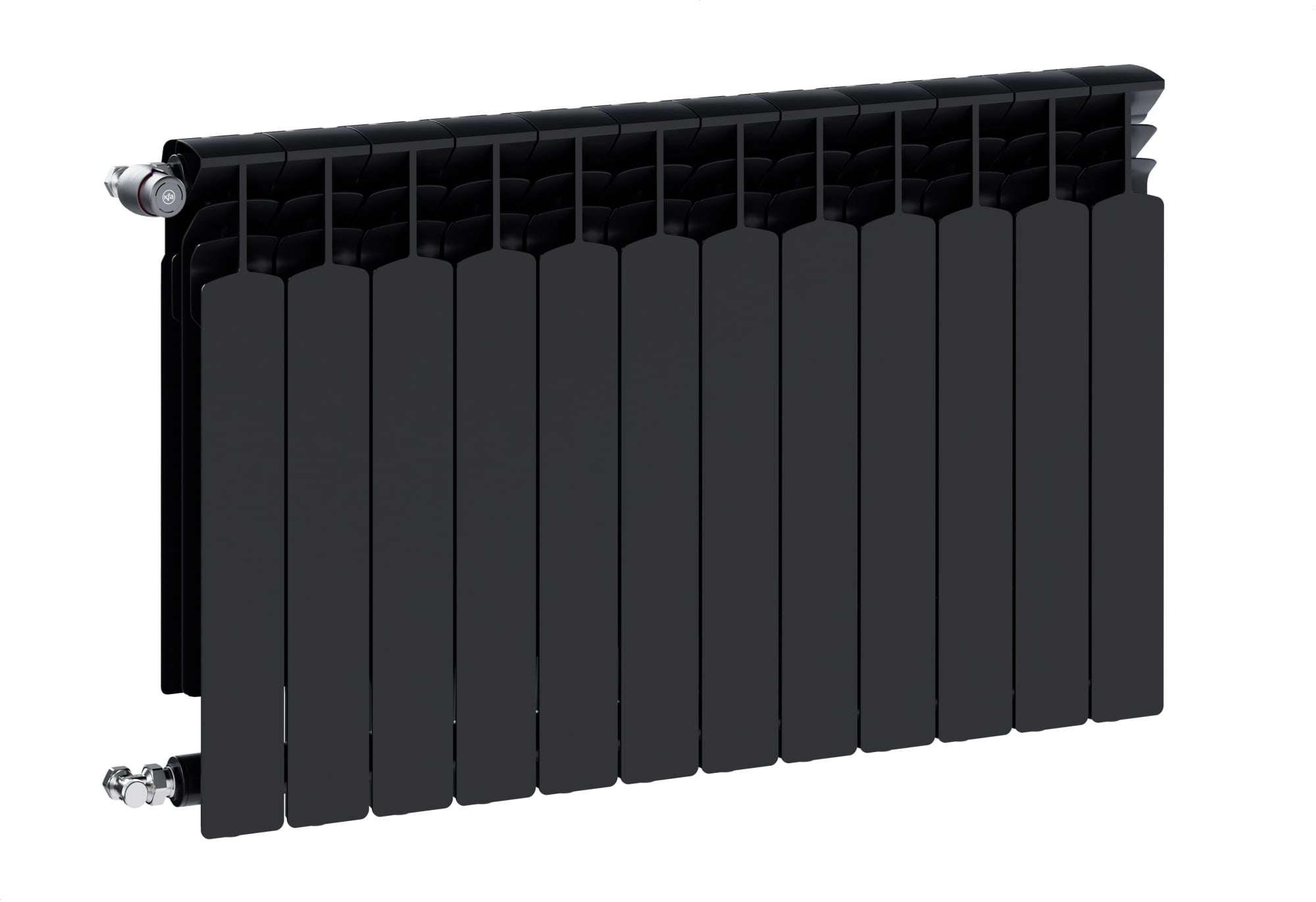 KFA Armatura G600F ohrievač do miestnosti 67.2x96.6 cm podłączenie bočné čierna 772-120-81