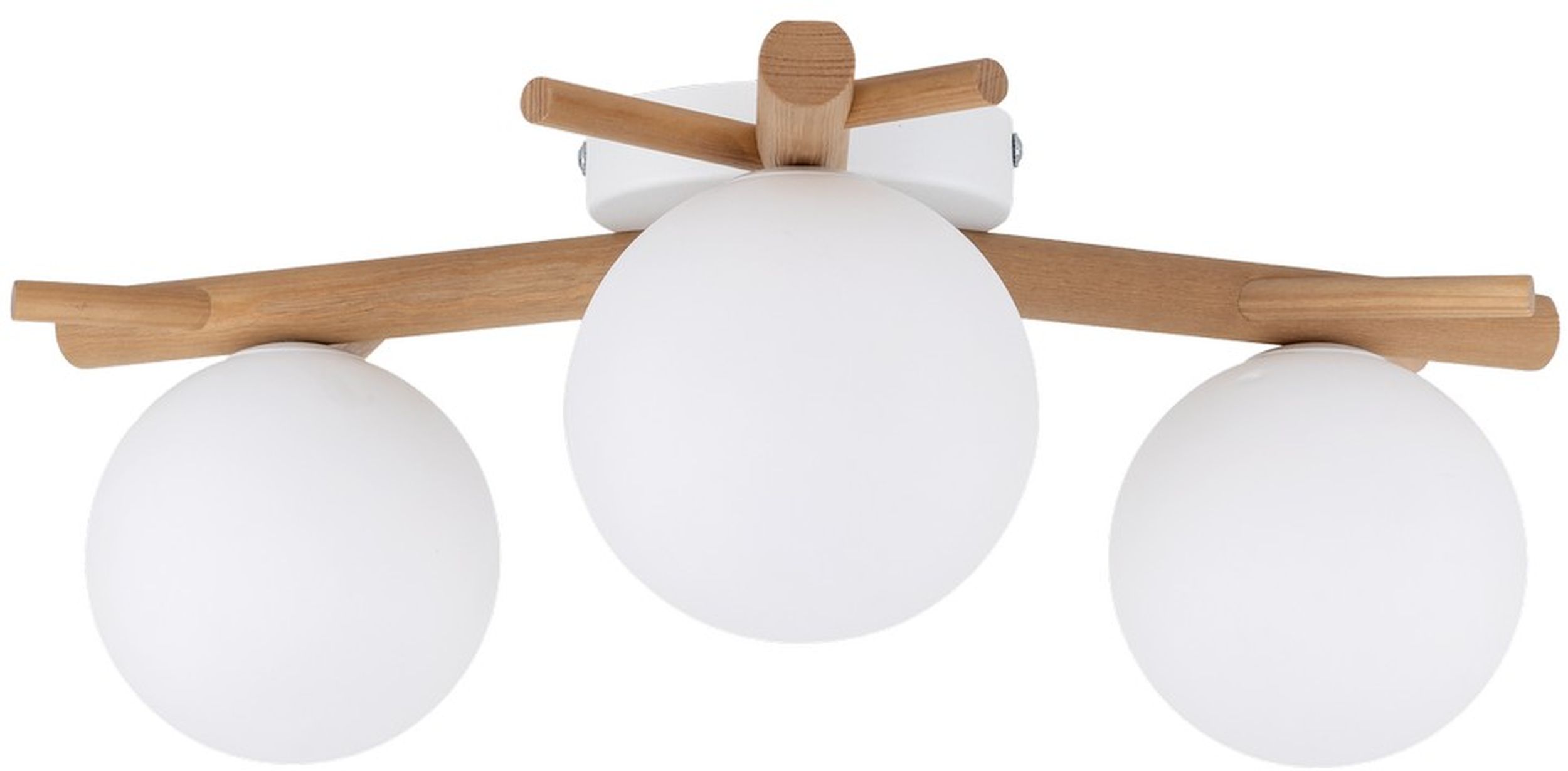 TK Lighting Sheron stropné svietidlo 3x6 W biela-drevená 5308