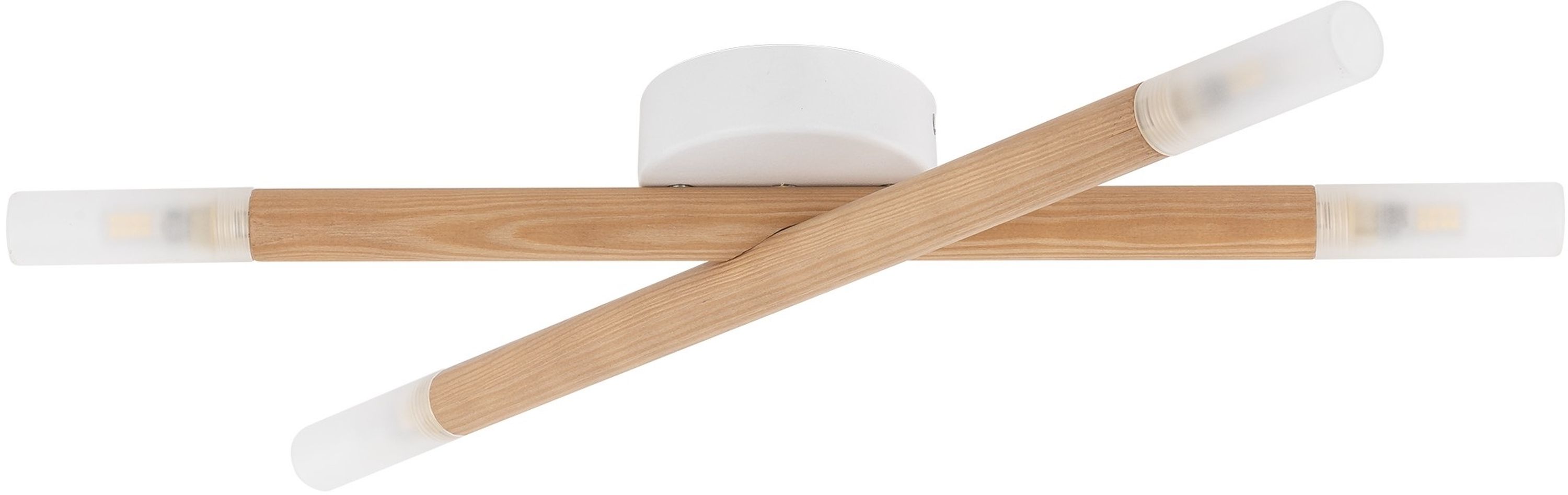 TK Lighting Noble nástenná lampa 4x6 W biela-drevená 4524