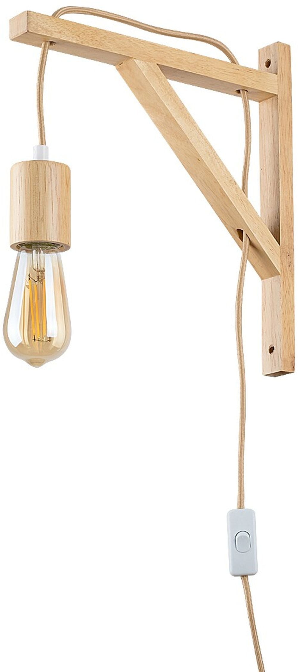 Rabalux Ubul nástenná lampa 1x60 W drevená 71028