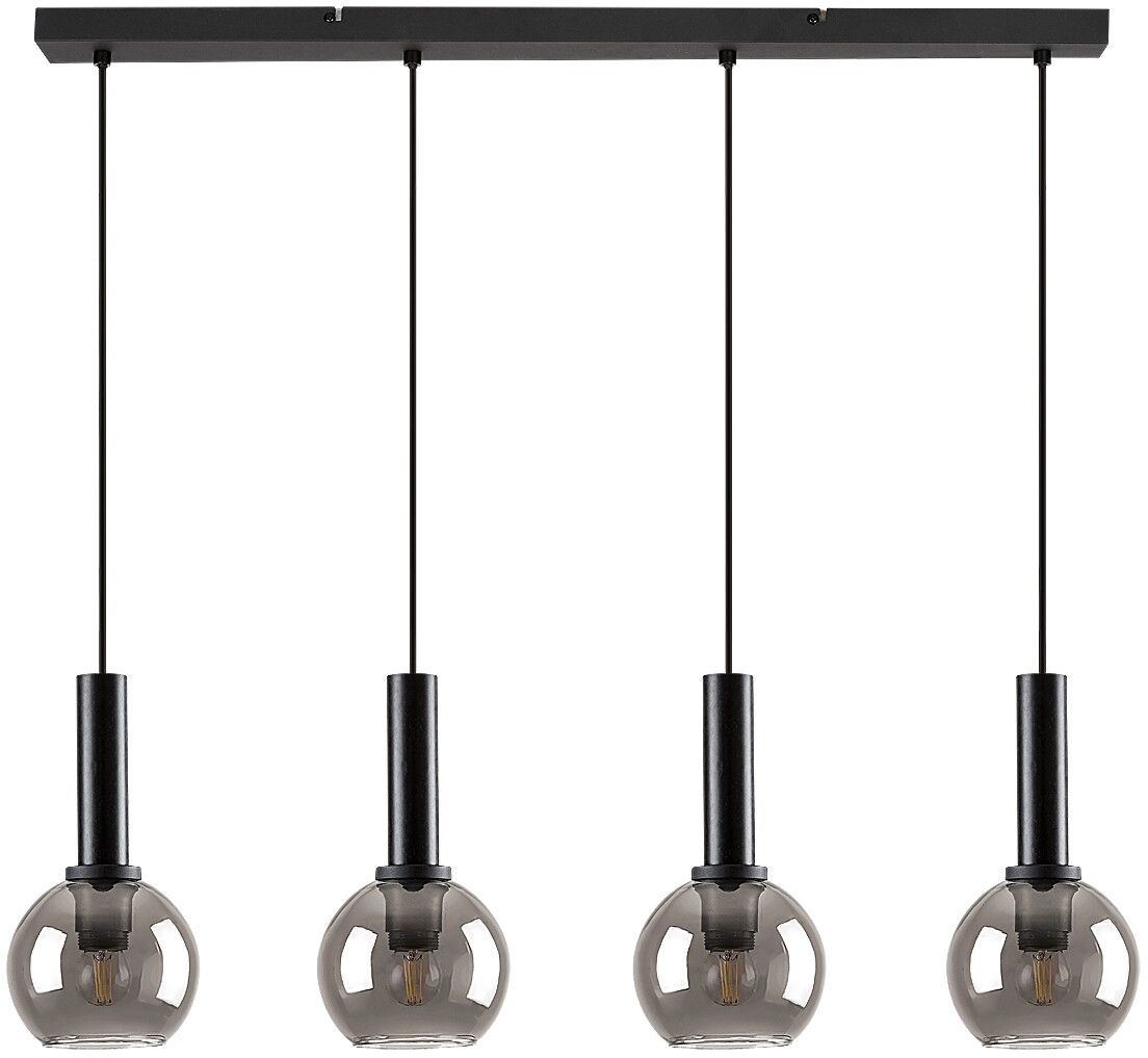 Rabalux Centio závesné svietidlo 4x40 W čierna-dymová 72174
