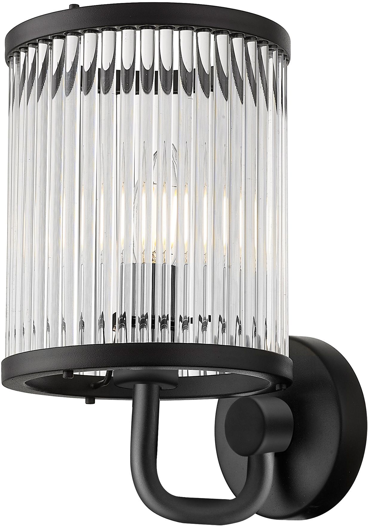 Zuma Line Sergio nástenná lampa 1x60 W čierna W0528-01F-P7AC