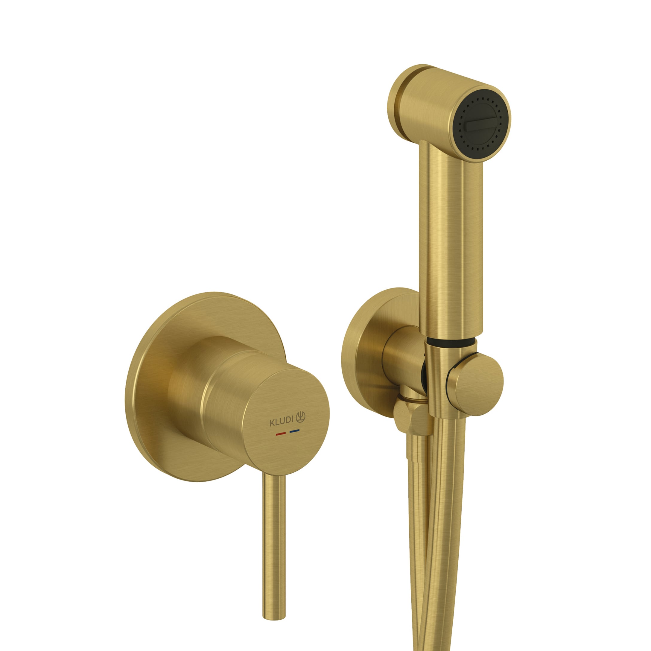 Kludi Bozz bidetová batéria so sprchovacou súpravou podomietková zlatá 38998N076