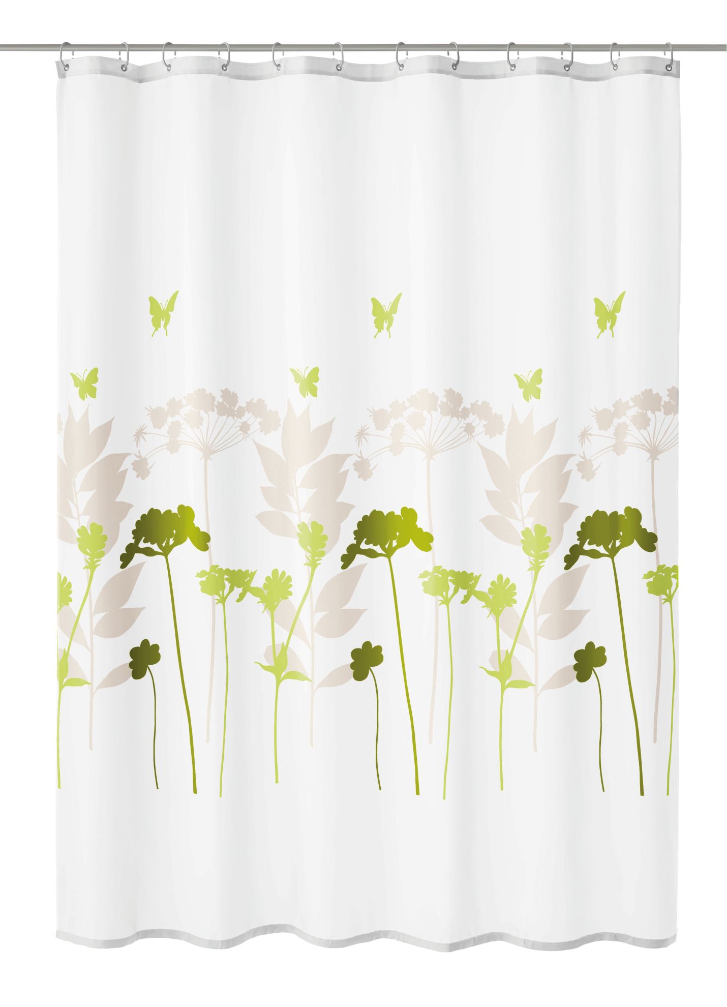 Kleine Wolke Barcelona sprchový záves 200x180 cm biela-zelená-sivá 5188602305