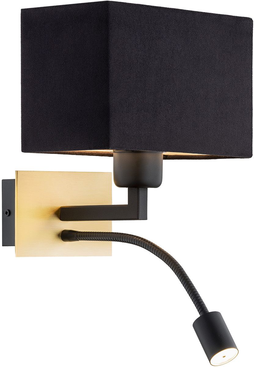 Argon Bill nástenná lampa 2x15 W čierna-mosadzná 1041