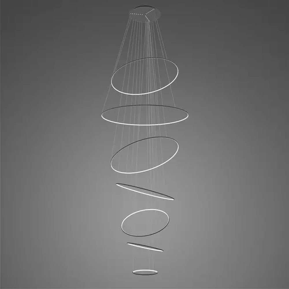 Altavola Design Ledowe Okręgi závesné svietidlo x245 W čierna LA087/P_150_in_3k_black_dimm