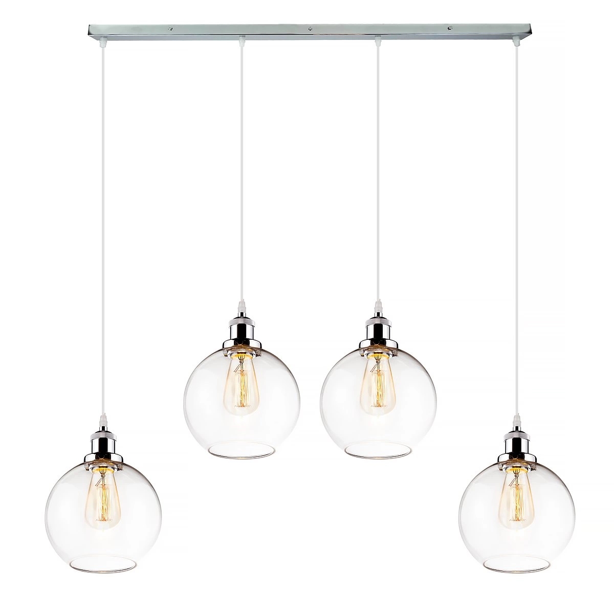 Altavola Design New York Loft závesné svietidlo 4x W chrómová-priehľadná LA035/CL4_chrom_max
