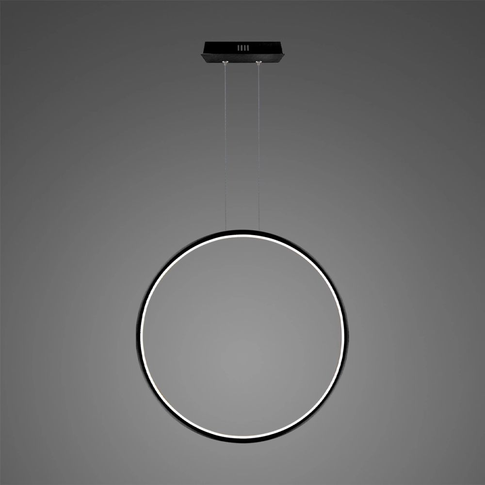 Altavola Design Ledowe Okręgi závesné svietidlo 1x30 W čierna LA073/X_80_in_3k_black_dimm