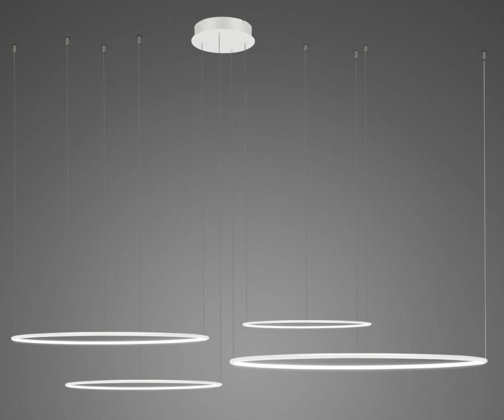 Altavola Design Ledowe Okręgi závesné svietidlo 4x106 W biela LA084/CO4_100_in_4k_white_dimm