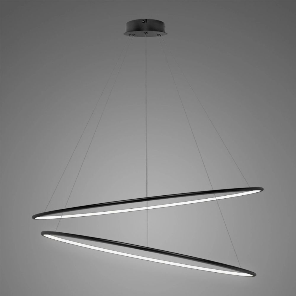 Altavola Design Ledowe Okręgi závesné svietidlo 2x83 W čierna LA074/P_120_in_4k_black