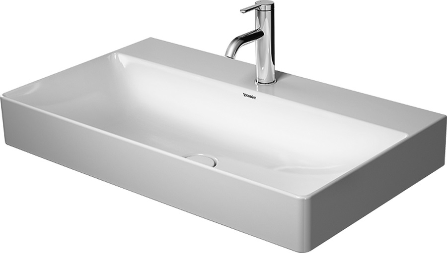 Duravit DuraSquare umývadlo 80x47 cm obdĺžnik klasické umývadlo-umývadlo na nábytok biela 23538000791