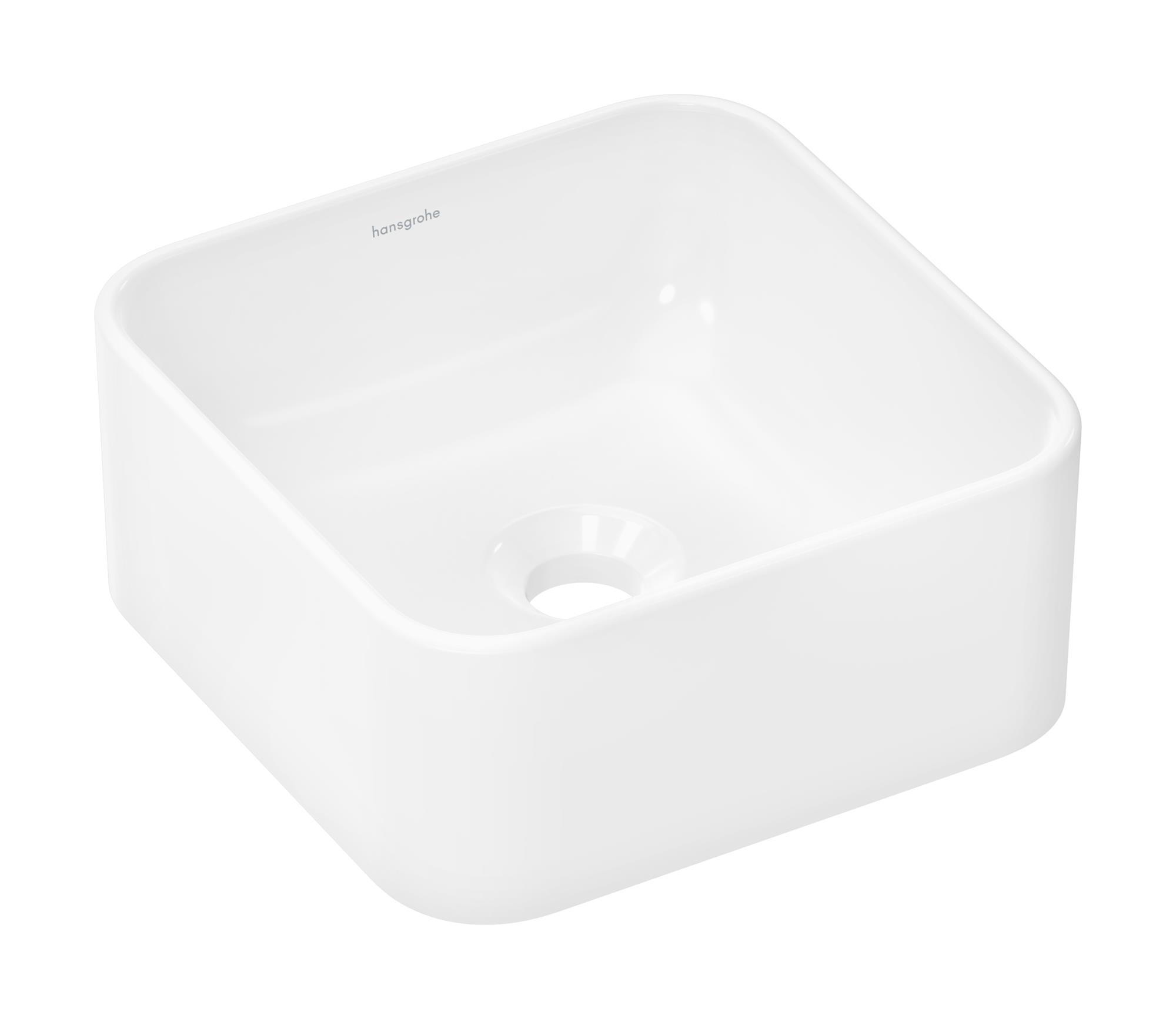 Hansgrohe Xuniva Q umývadlo 30x30 cm štvorec pultové umývadlo biela 61074450