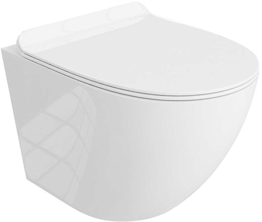 LaVita Lio wc misa závesné bez oplachovacieho kruhu biela lesklá 5908211414614
