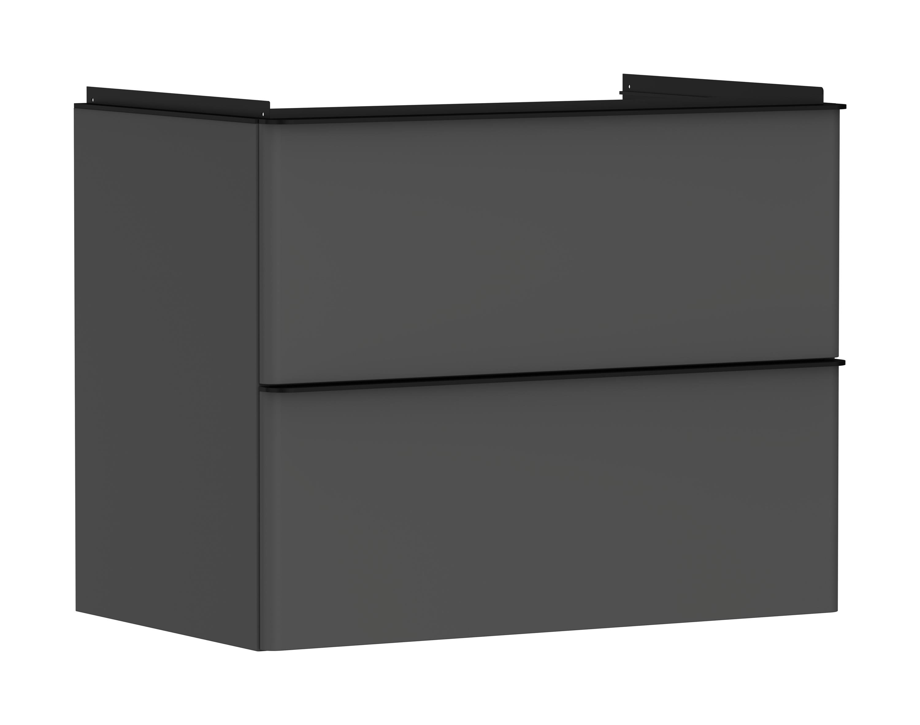 Hansgrohe Xelu Q skrinka 78x49.5x60.5 cm závesná kúpeľňová skrinka pod umývadlo čierna-sivá 54028670