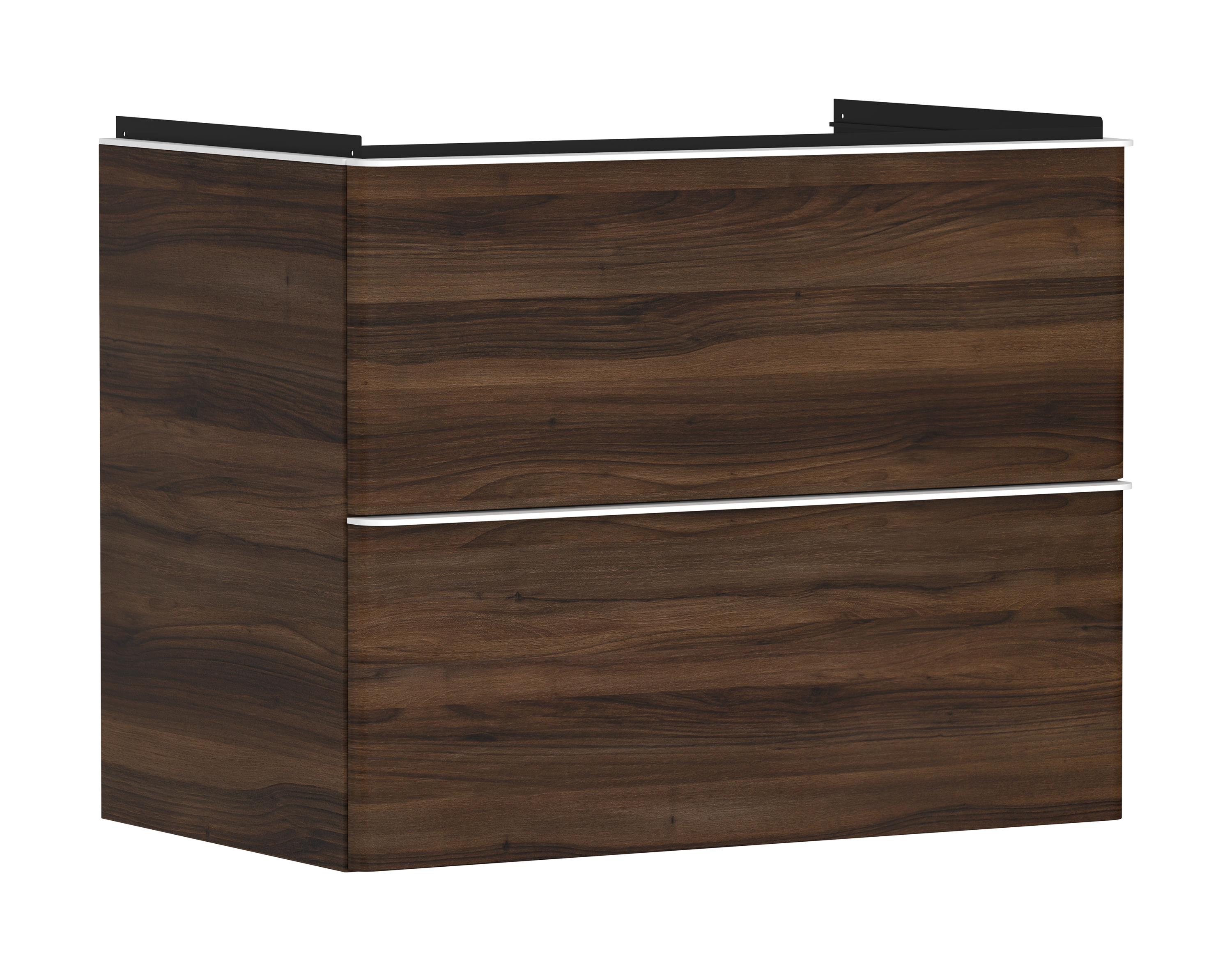 Hansgrohe Xelu Q skrinka 78x49.5x60.5 cm závesná kúpeľňová skrinka pod umývadlo biela-orech 54030700
