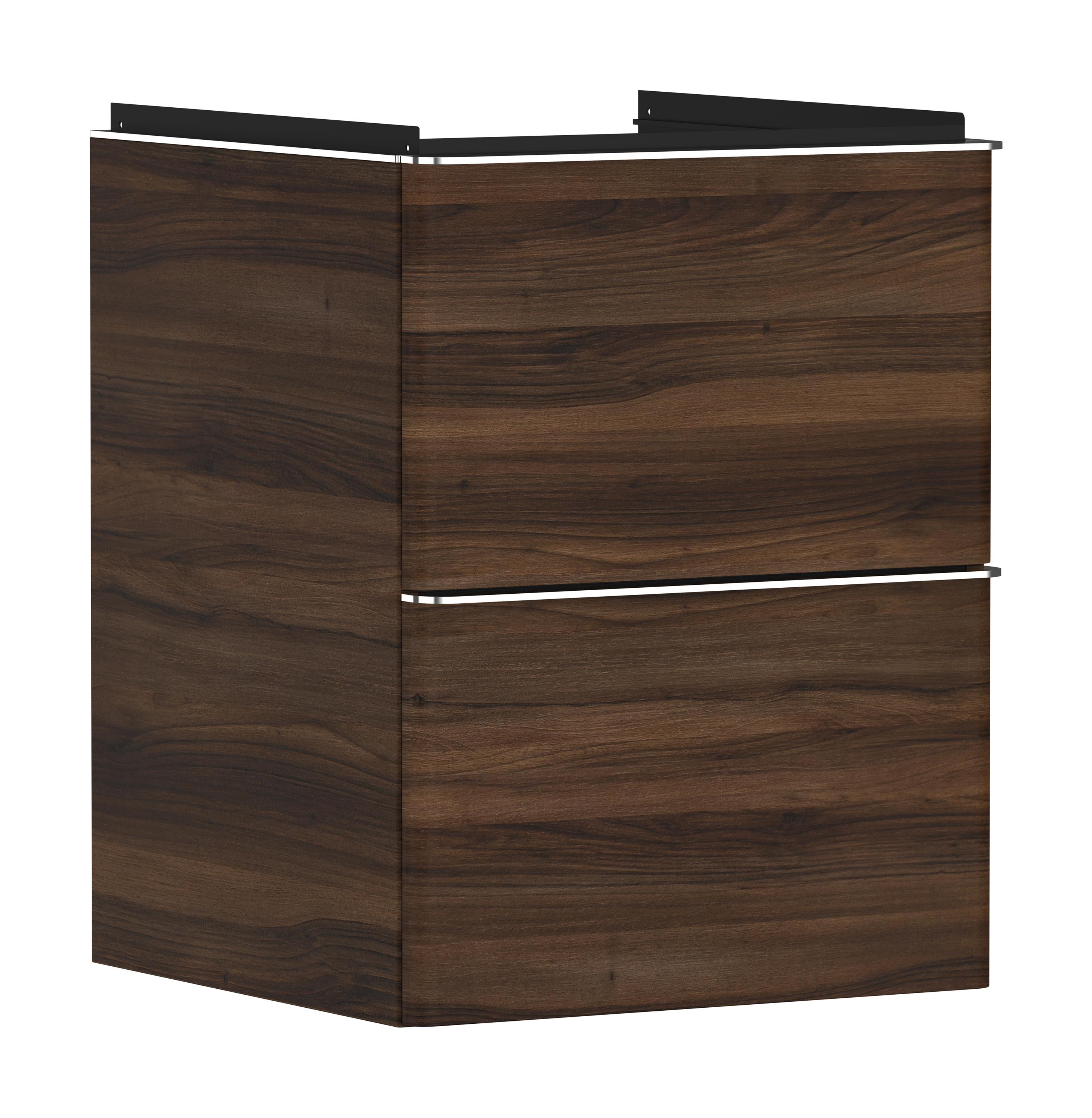 Hansgrohe Xelu Q skrinka 48x49.5x60.5 cm závesná kúpeľňová skrinka pod umývadlo orech-chrómová 54022000