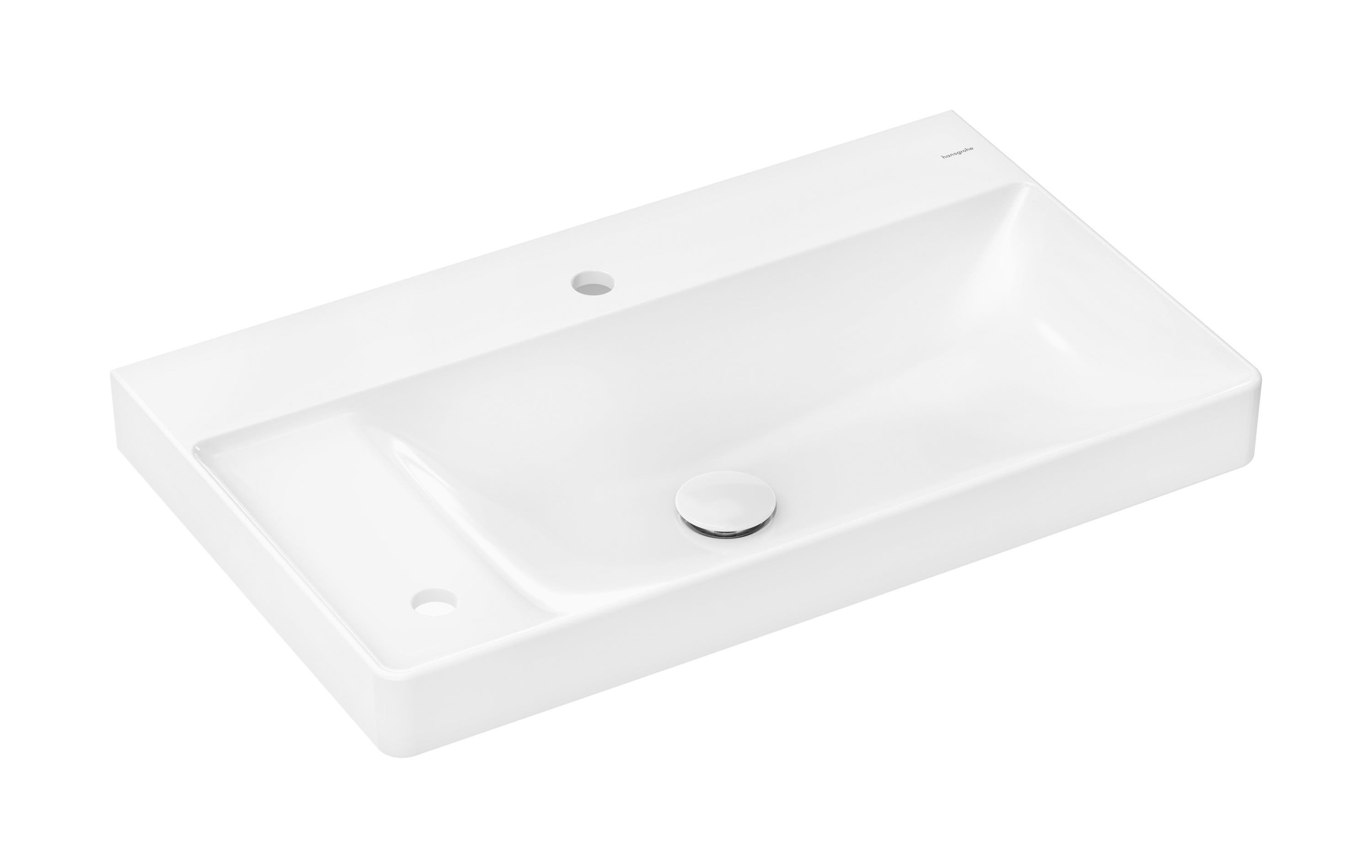 Hansgrohe Xelu Q umývadlo 80x48 cm obdĺžnik klasické umývadlo-umývadlo na nábytok biela 61031450