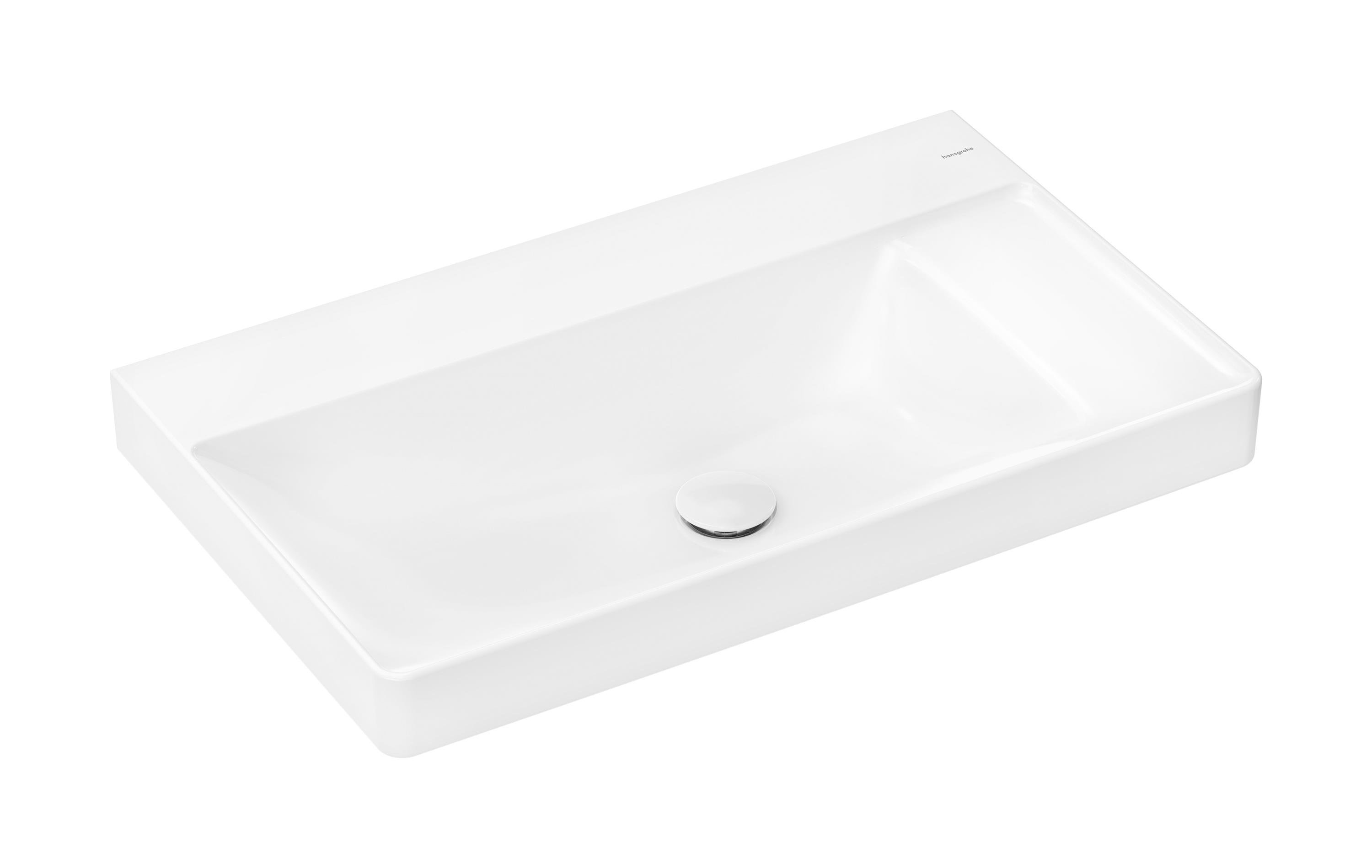 Hansgrohe Xelu Q umývadlo 80x48 cm obdĺžnik klasické umývadlo-umývadlo na nábytok biela 61026450