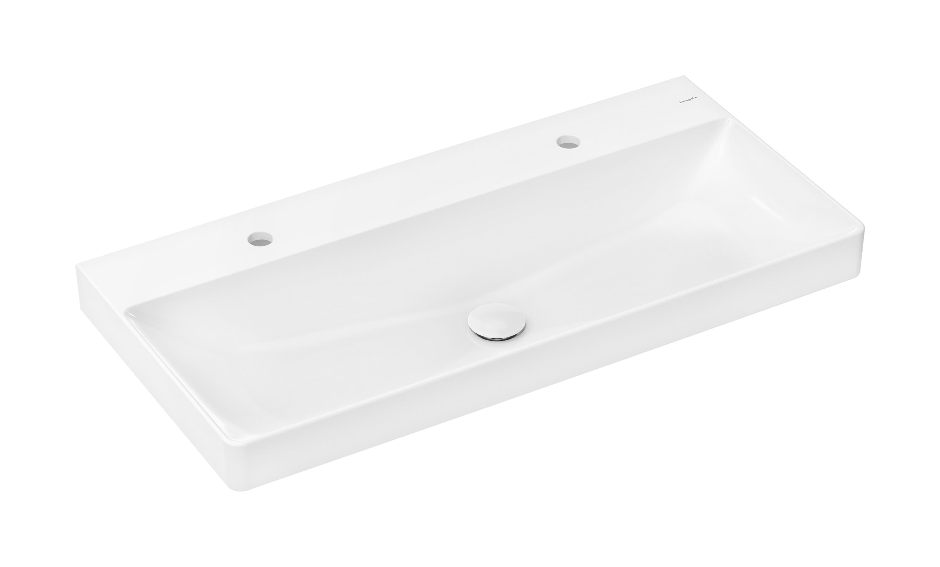 Hansgrohe Xelu Q umývadlo 100x48 cm obdĺžnik klasické umývadlo-umývadlo na nábytok biela 61037450