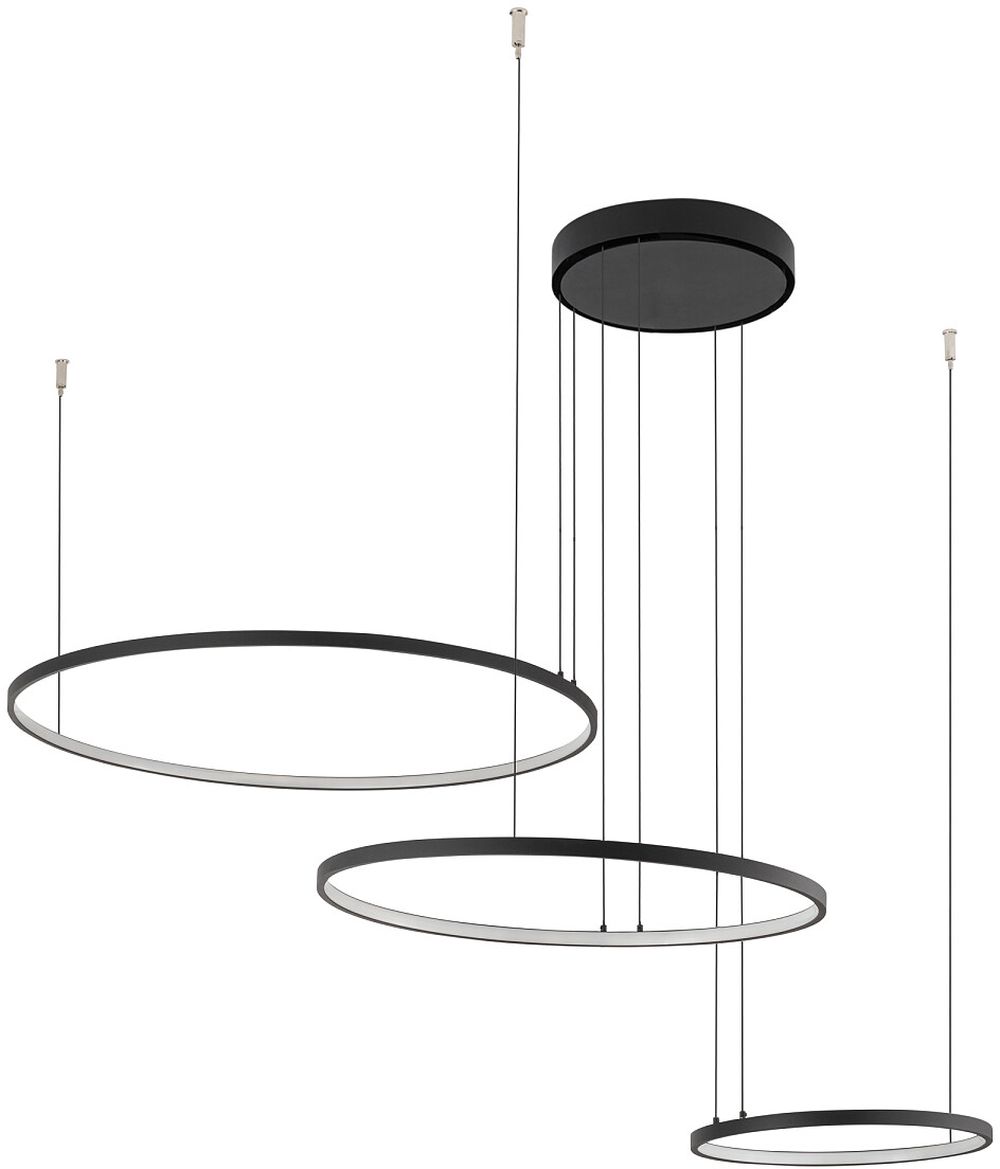 Nowodvorski Lighting Circolo Led závesné svietidlo 3x45 W čierna 10817